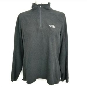 North Face L Large fleece quarter zip Sweater Glacier 1/4 Zip Gray